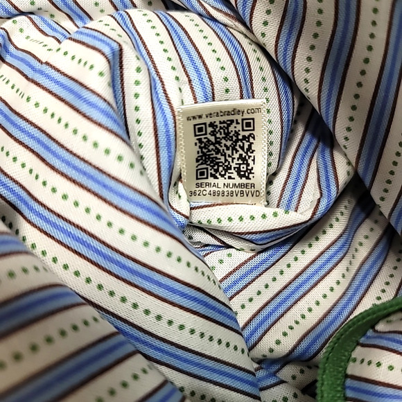 Vera Bradley Original Zip Hipster Green Birds Crossbody Bag (Bluebirds on Green) - Picture 9 of 12